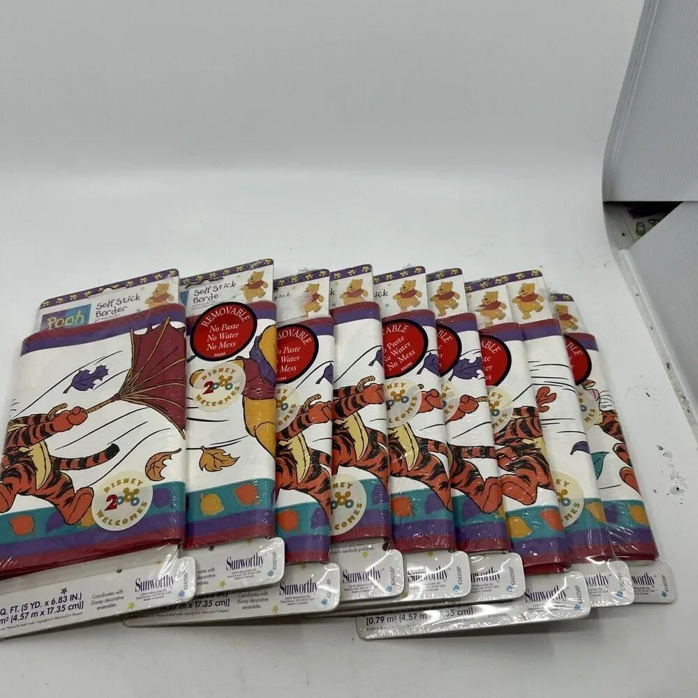 9 Rolls Sunworthy Wallpaper Border Disney Tigger Pooh Self Stick 45 Yds Total